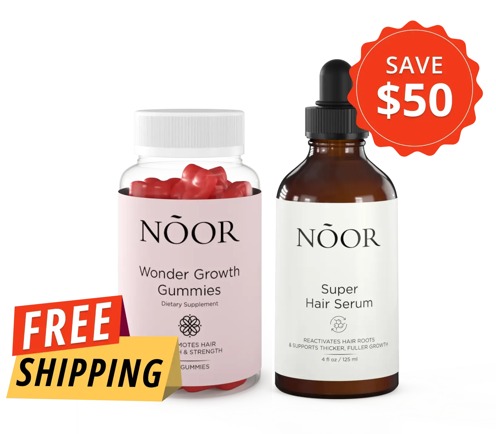 Wonder Growth Gummies and Super Serum Bundle